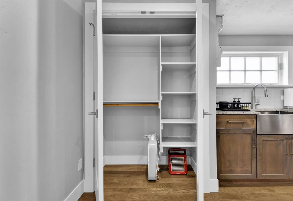 Interior of storage closet
