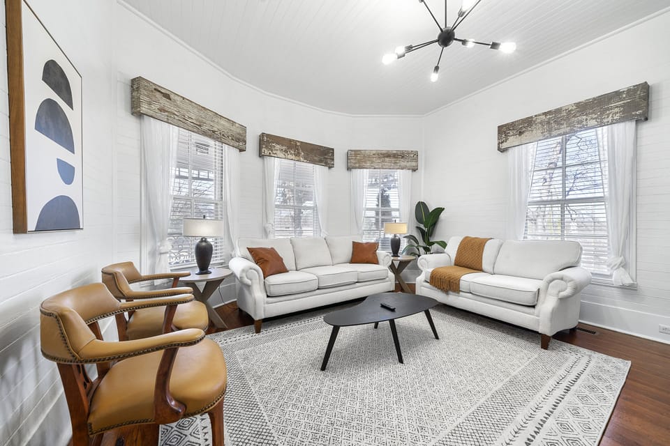 Family Room with seating for 8 guests.