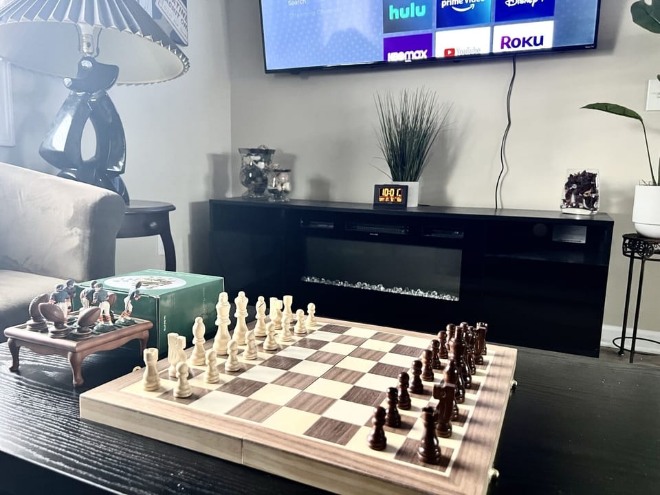 Enjoy a game of chess! We have plenty of games to keep you & others entertained!