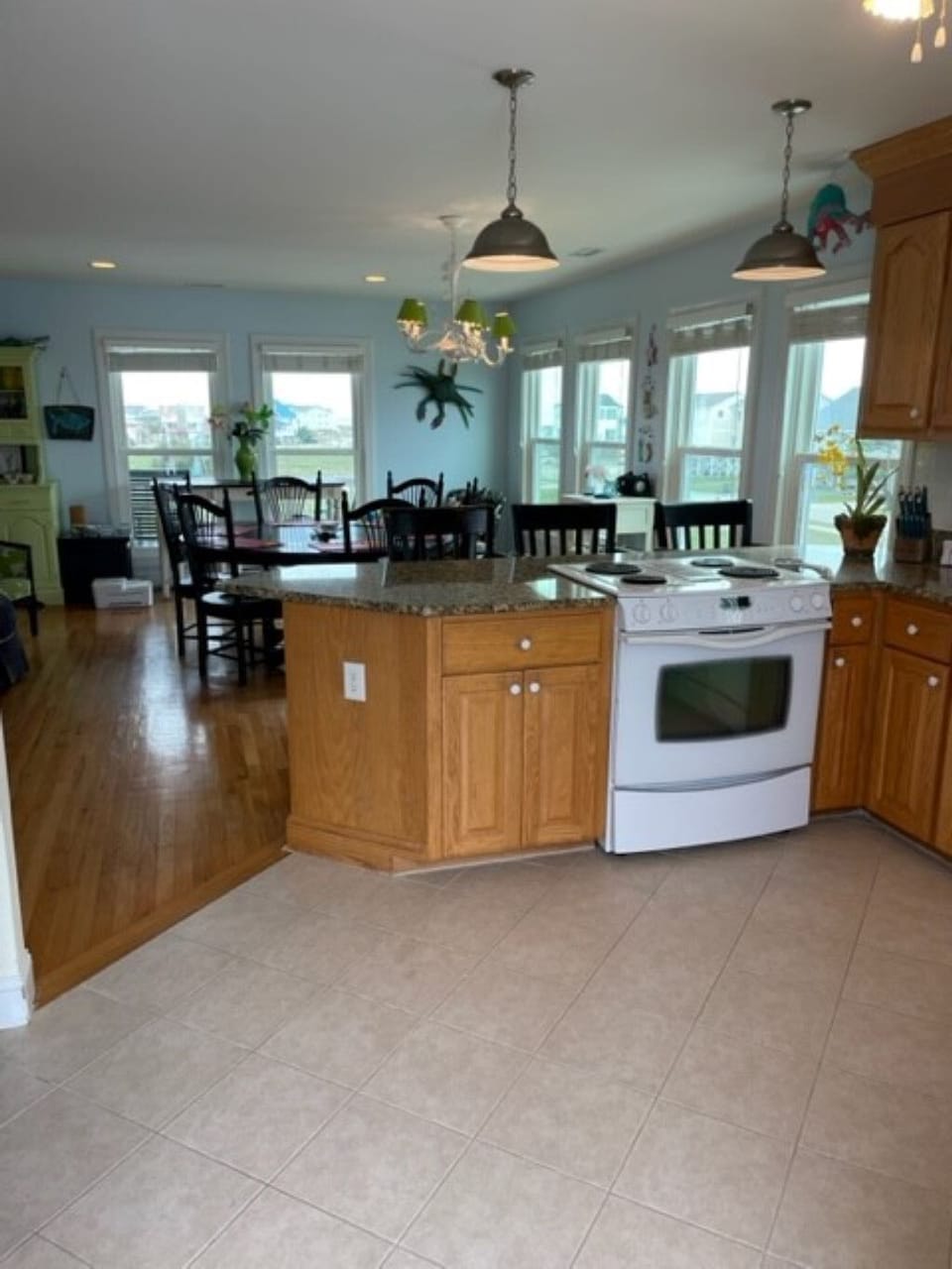 Open concept dining, living and kitchen
