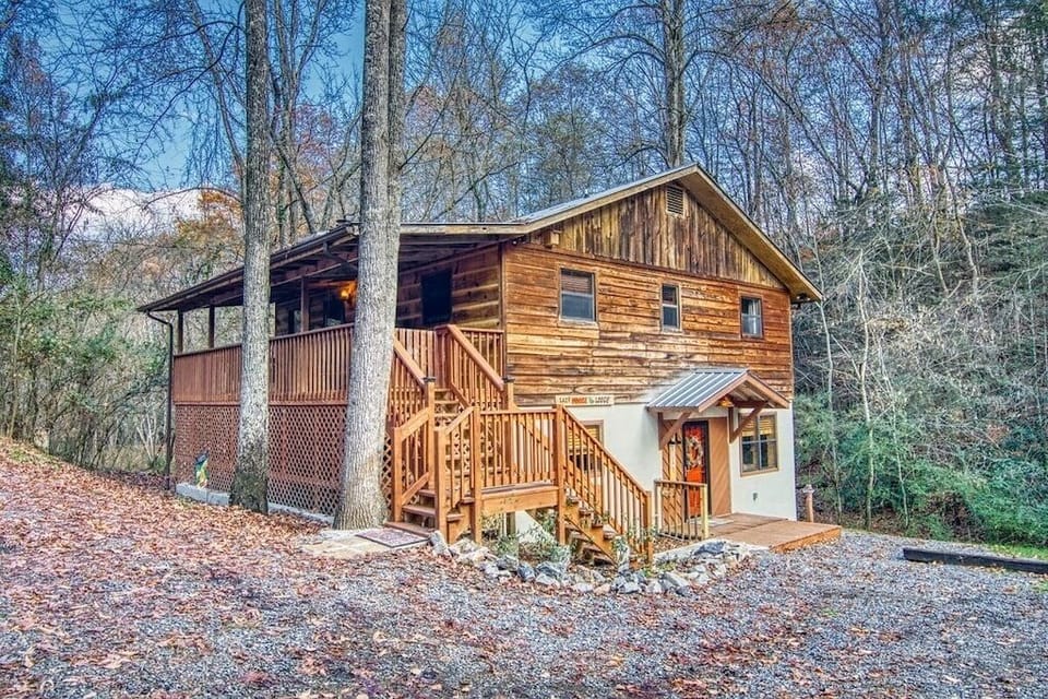 This listing is for the top floor of the cabin. 