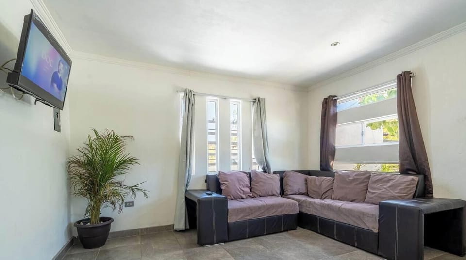 Unwind in the comfortable living room at Casa Ashley in downtown San Felipe BC — plenty of seating for the whole group after a long day at the beach or pool.