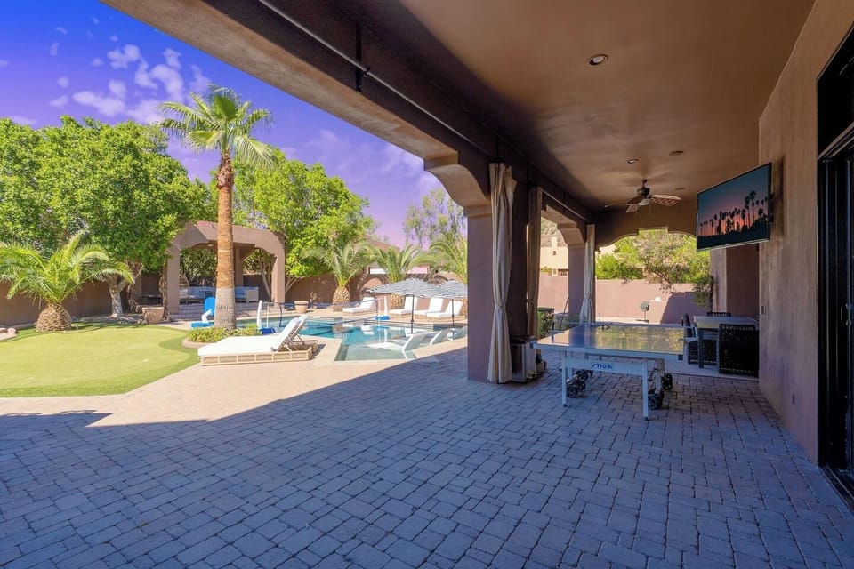 Ping Pong and TV available in the back yard oasis.