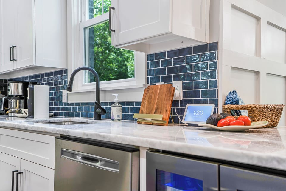 Well-stocked kitchen.