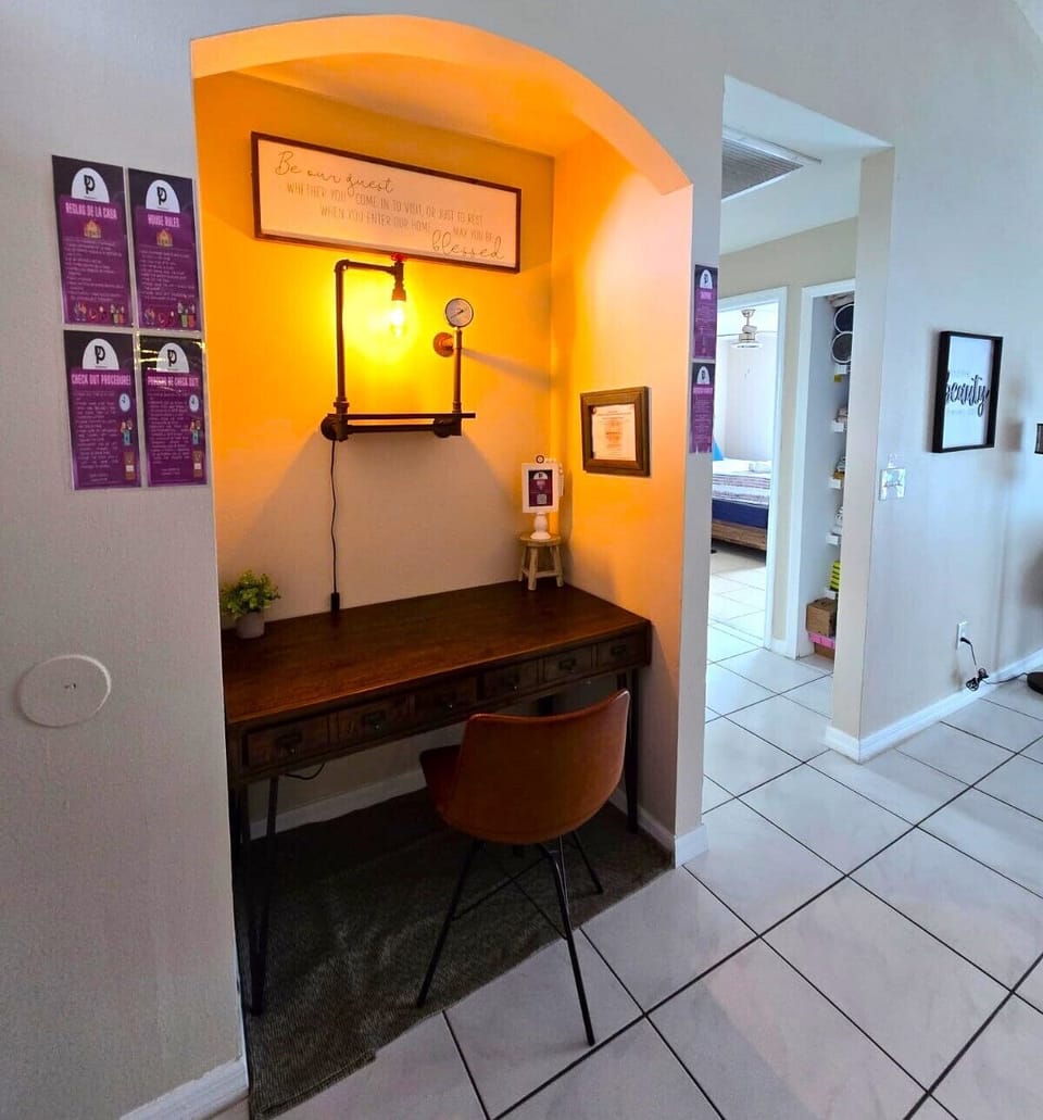 Cozy and functional workspace perfect for remote work 