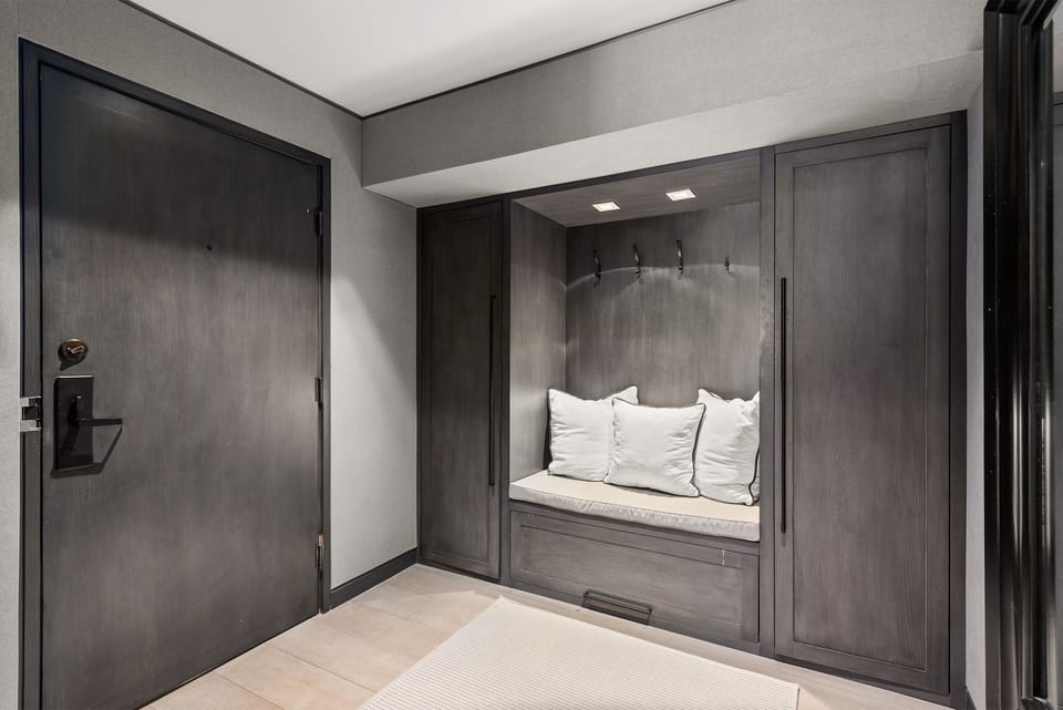 Entry way with Storage and Closet space
