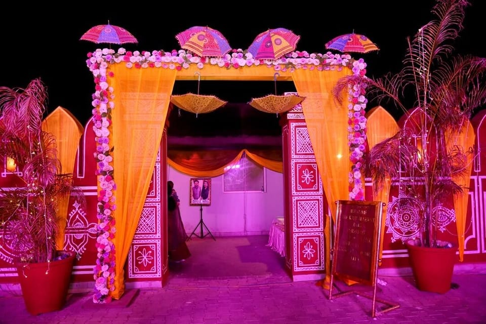 Outdoor banquet area