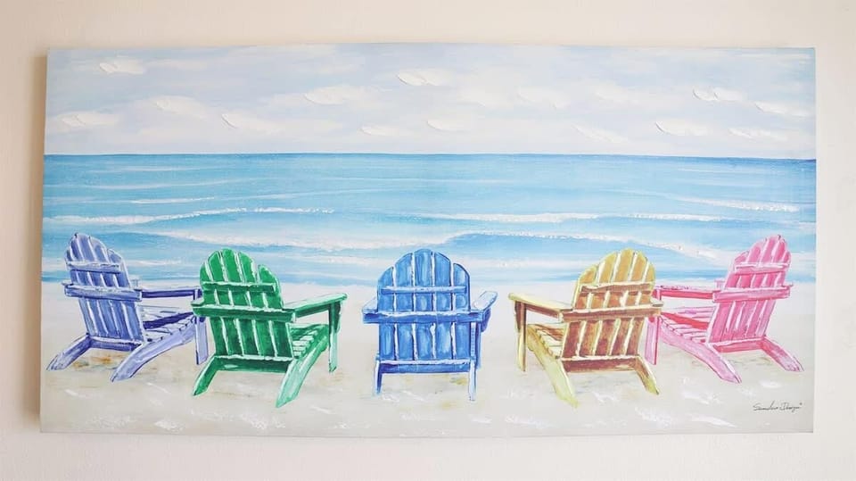 Decorative piece in our top floor, bay front view apartment in Boca Ciega Resort, St. Petersburg.