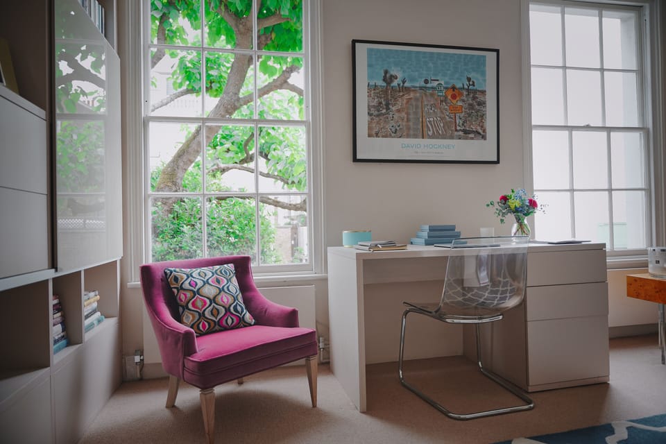 The first floor study for working and business meetings
