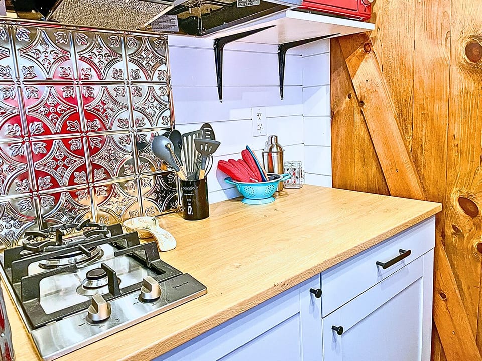 Compact Kitchenette with Essential Cooking Tools