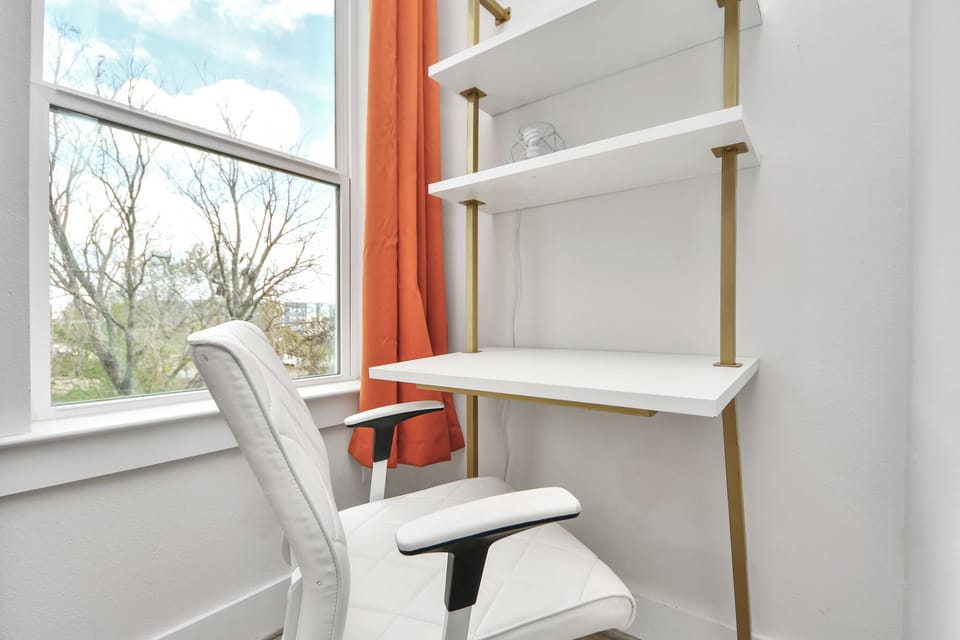 Office area in the main bedroom 