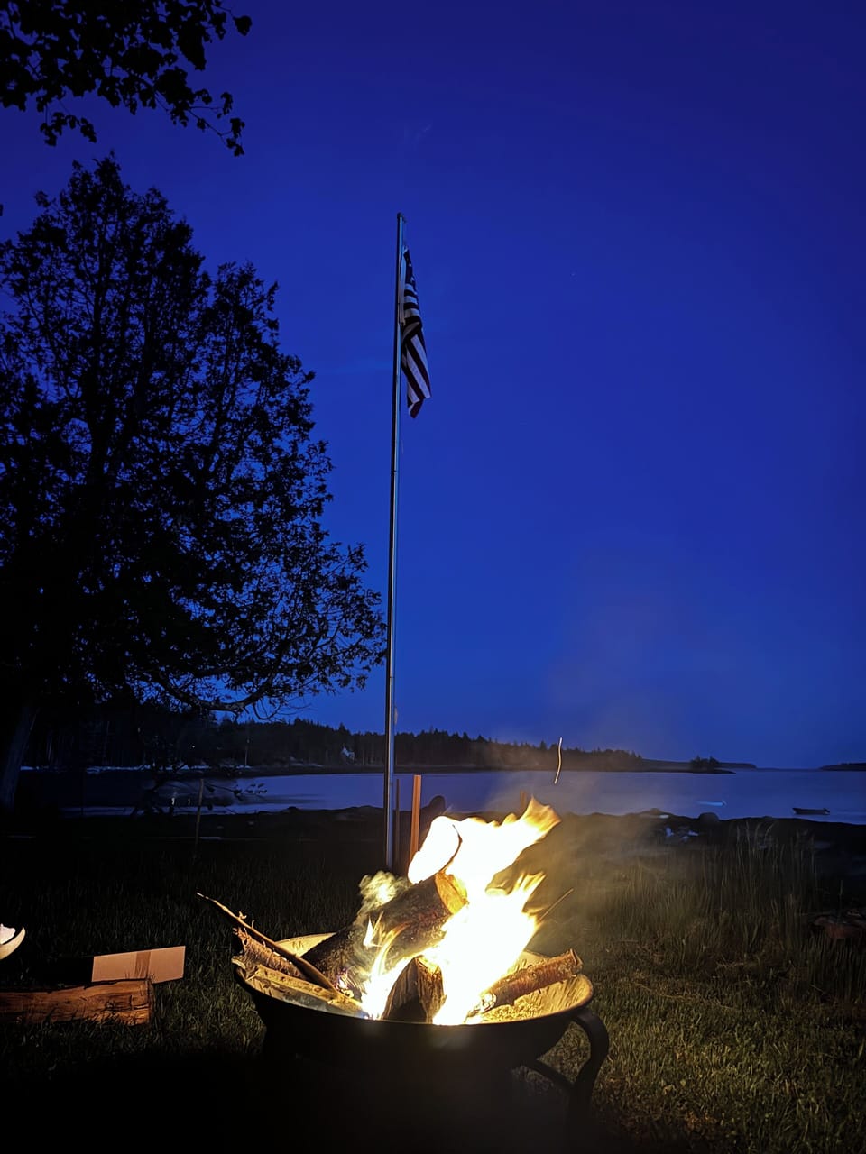 Evening Fire on the Point 