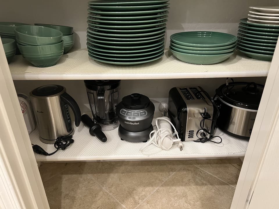 Le Creuset dishes and pots , new Breville and top of the line small appliances 