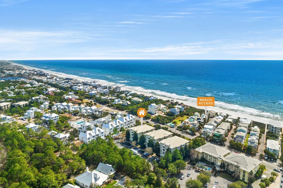 Private beach nearby, white sand