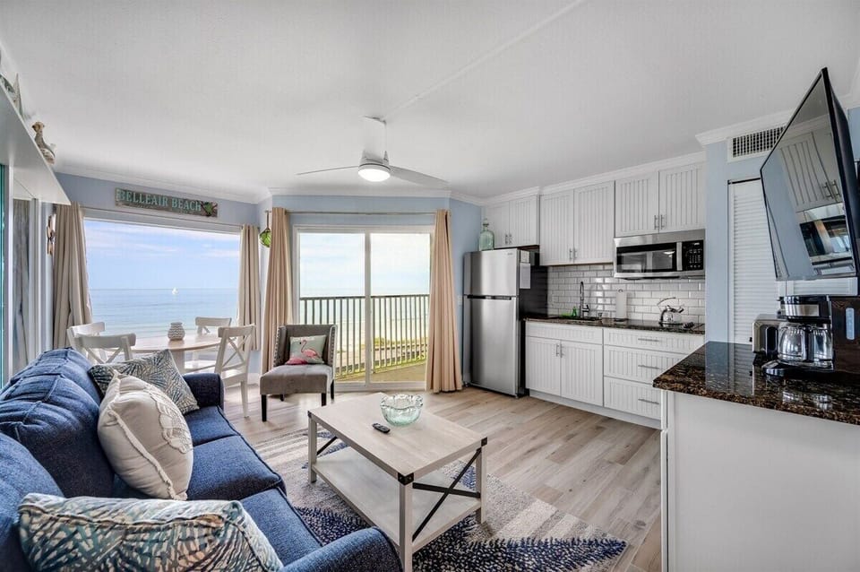 Living and Dining Area Overlooking Water