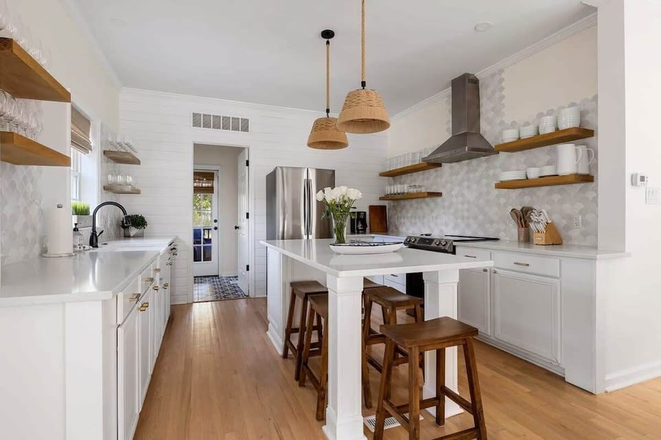 Perfect open kitchen with tons of space for cooking at the house