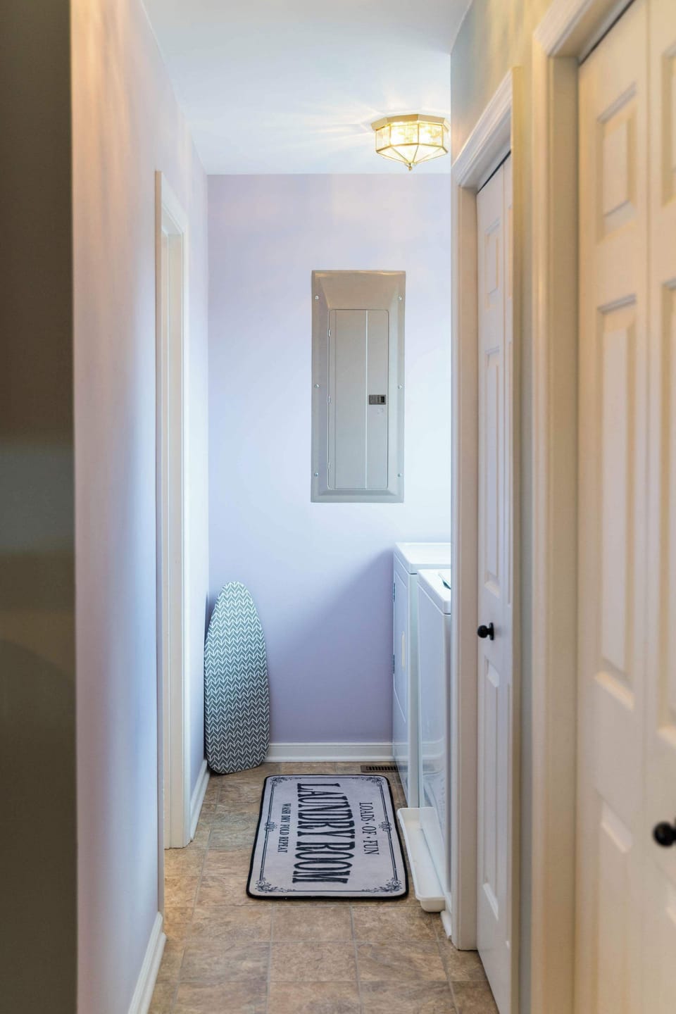 Lots of fun can make lots of laundry! Feel free to use the laundry room off of the kitchen. There is also a huge pantry and full bath off of this hallway.