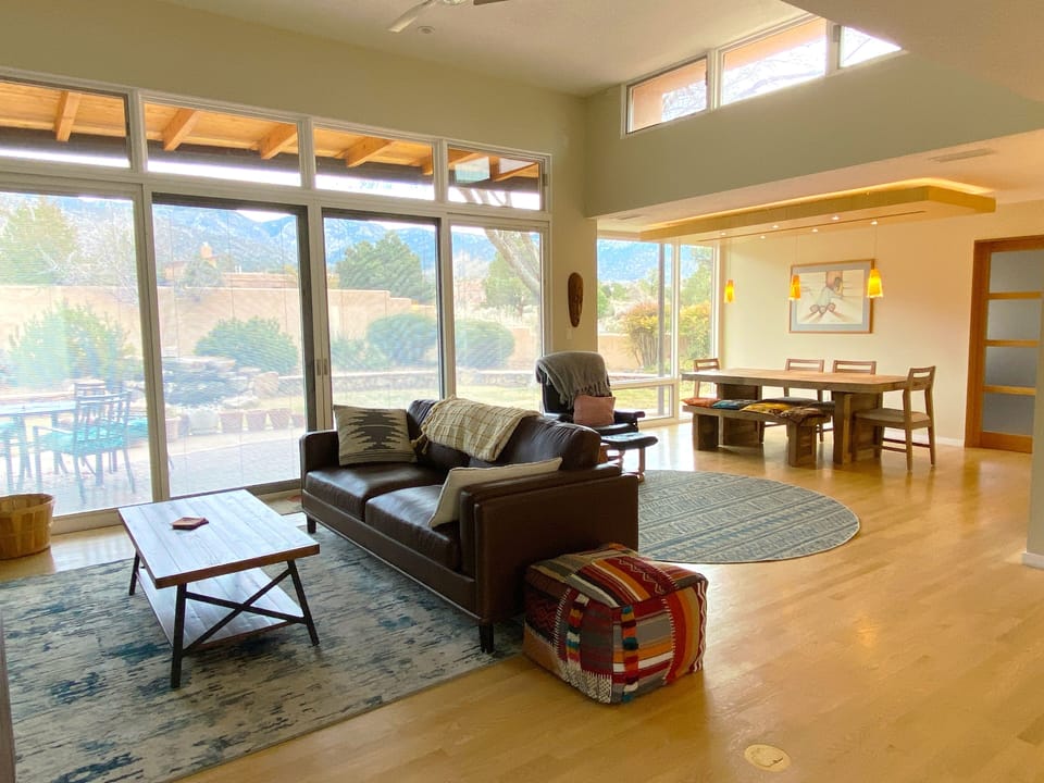 Living room and dining room