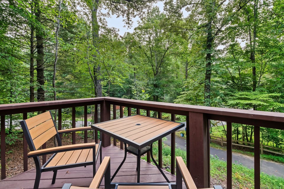 Small patio that is uncovered for anyone who wants to be in the sun.