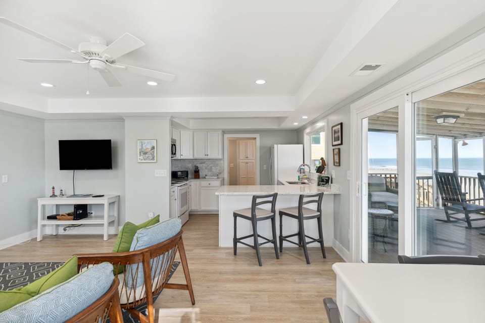 Entering the property, open dining room/ living room area