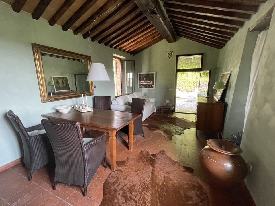Dining living and terrace in the back