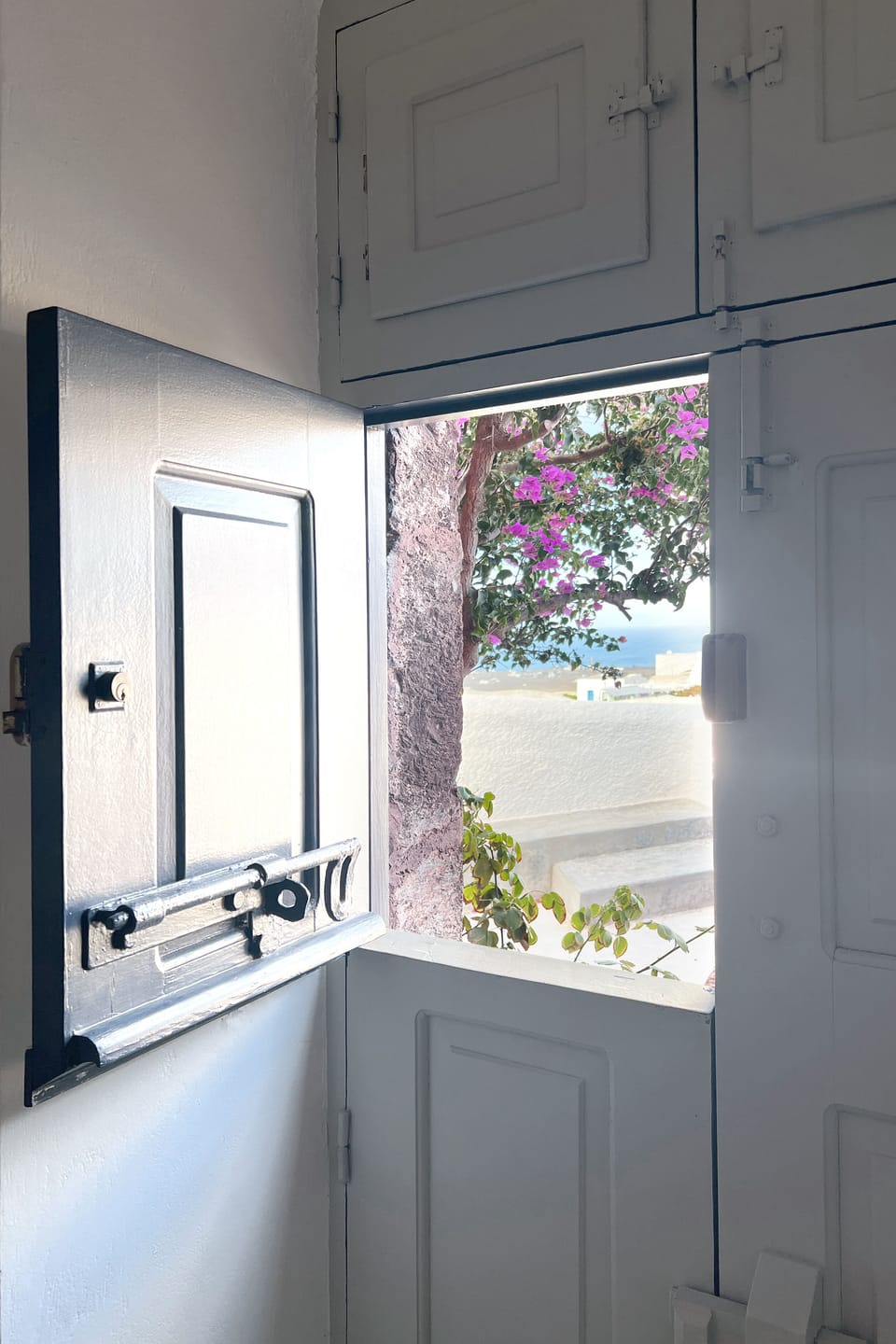 Looking out from the master bedroom