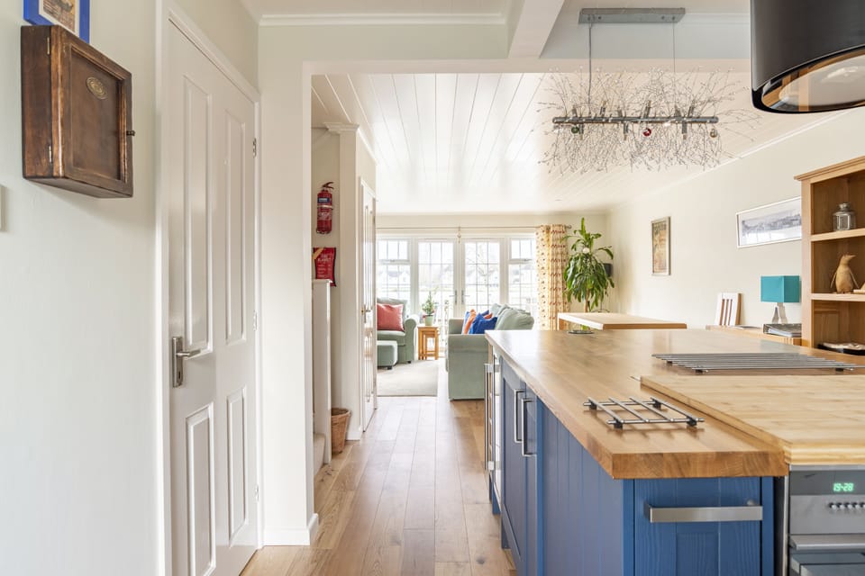 View from kitchen through open-plan downstairs