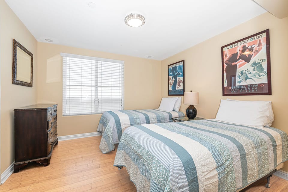 Bedroom #3 includes two twin beds.
                