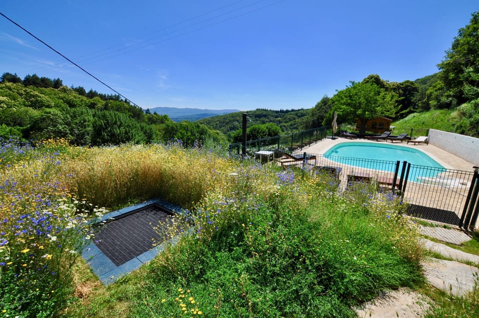 Heated pool with secure fencing