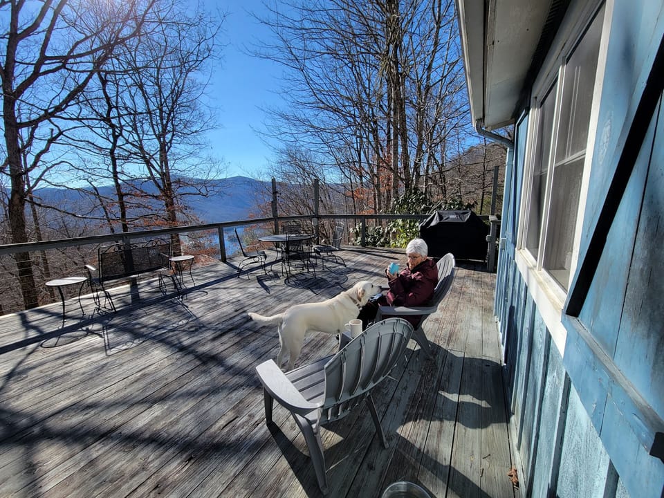 winter views from the deck