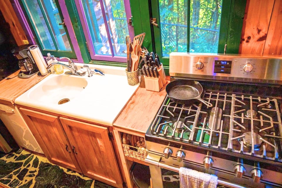 Enjoy a Homecooked Meal on the 4 Burner Gas Stove.