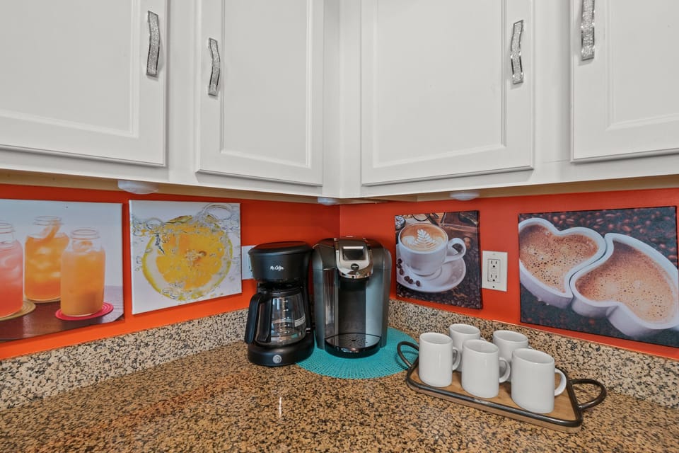 Coffee Bar with a Keurig & 12 Cup coffee maker