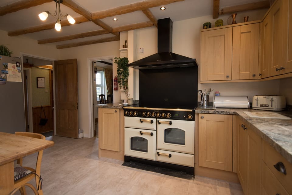 Kitchen with double range cooker
