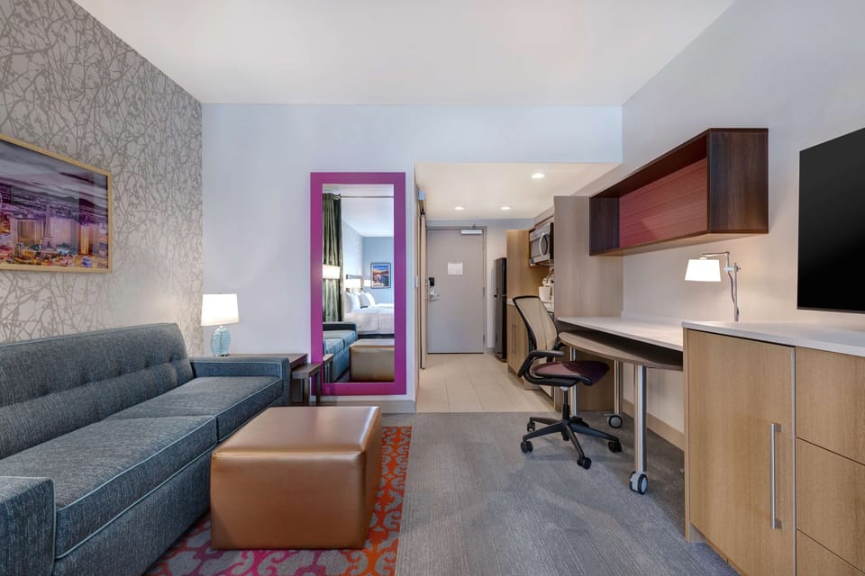 Studio Suite, 2 Queen Beds | Desk, laptop workspace, blackout drapes, iron/ironing board