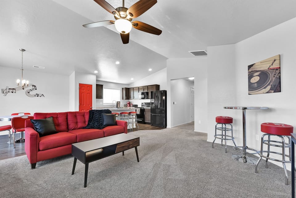 Red Room and Kitchen