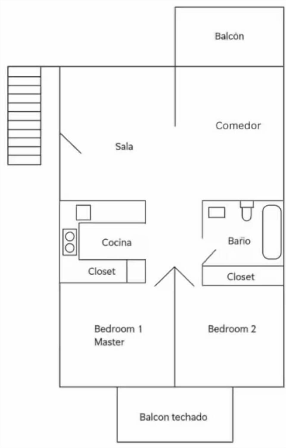 Floor plan of the house — not to scale
