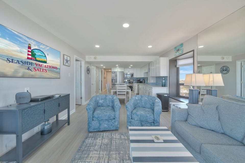 Gorgeous Wood Flooring is reminiscent of the Famous OC Boardwalk!