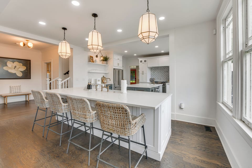 Kitchen | 1st Floor | Island Seating | Coffee Maker & Grinder | Blender