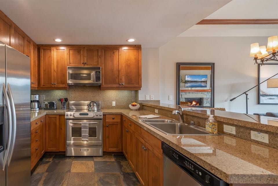 Fully stocked kitchen