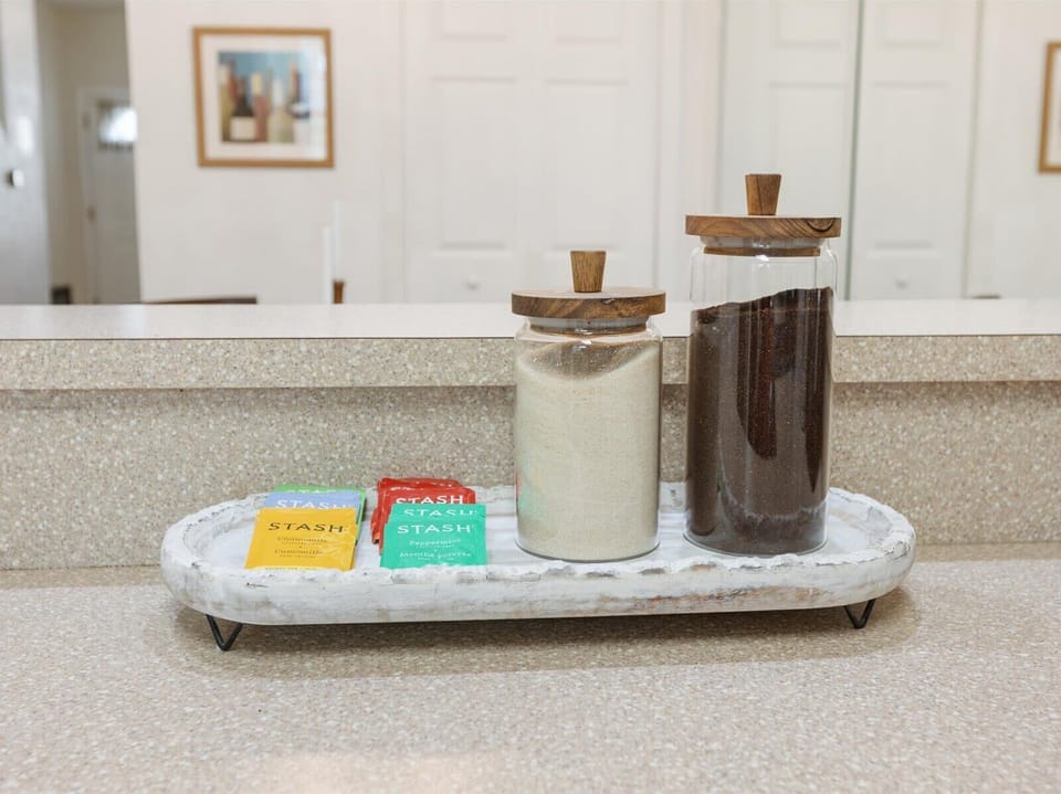 Thoughtful bathroom touches with soaps and fresh towels—everything you need for a refreshing stay.