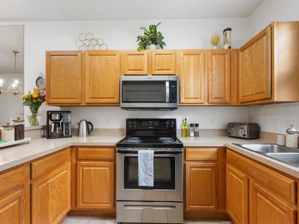 Full kitchen with stainless appliances—cook with ease and enjoy the convenience of home-style meals.