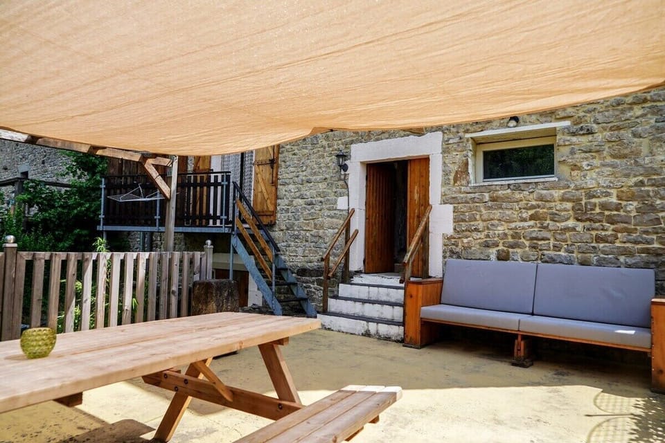 Private terrace with view of the village, great for a BBQ or to spend a relaxing evening. 
