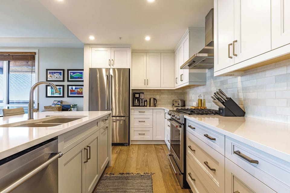 Fully equipped kitchen for home-style cooking.