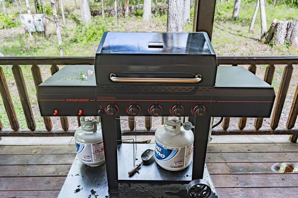 Gas (propane) grill. Grill model is subject to change