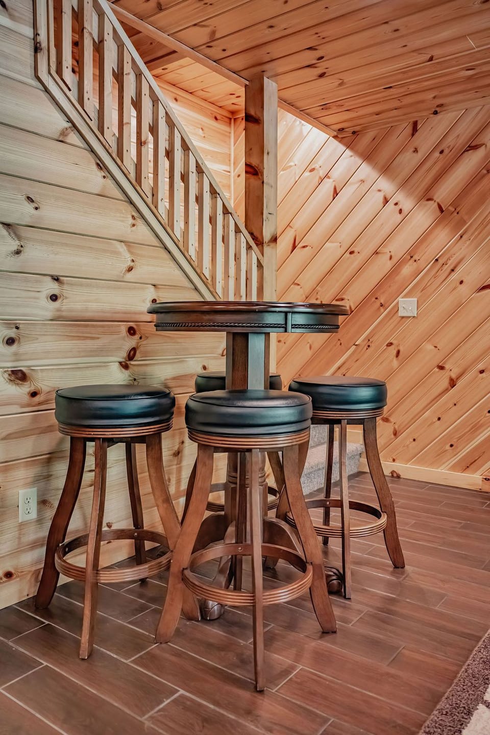 Lower level bar seating