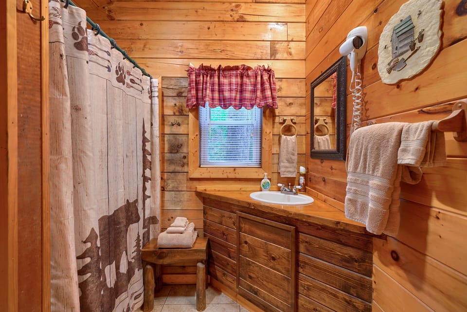 Bathroom with walk in shower
