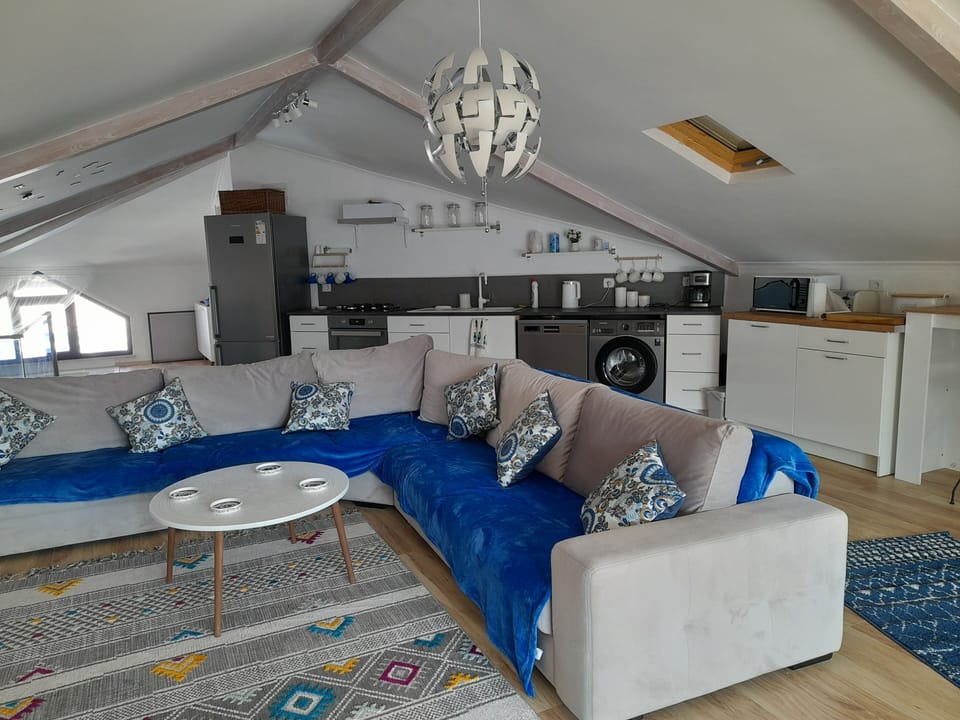 Deluxe Suite | Living area | 40-inch flat-screen TV with satellite channels, TV