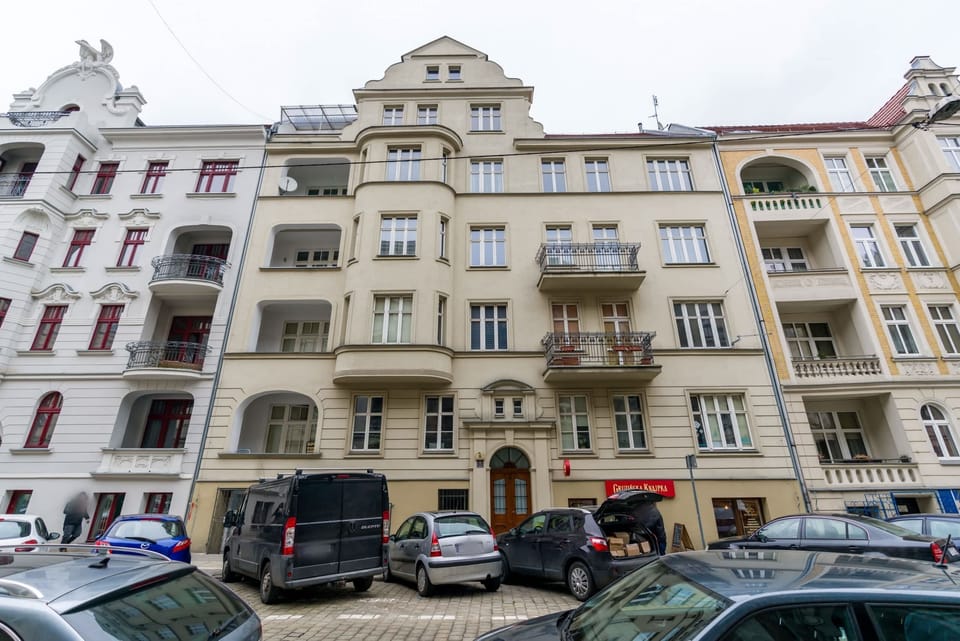 An exterior view of the building, showcasing its historic facade and architectural charm.
