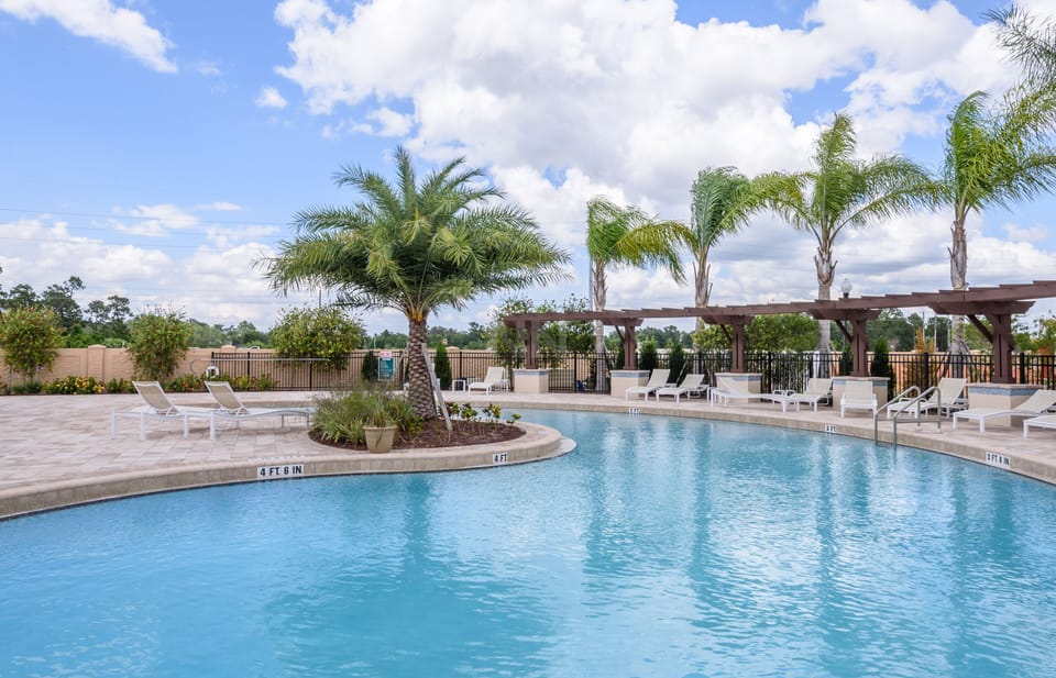 Resort pool with great sun exposure.