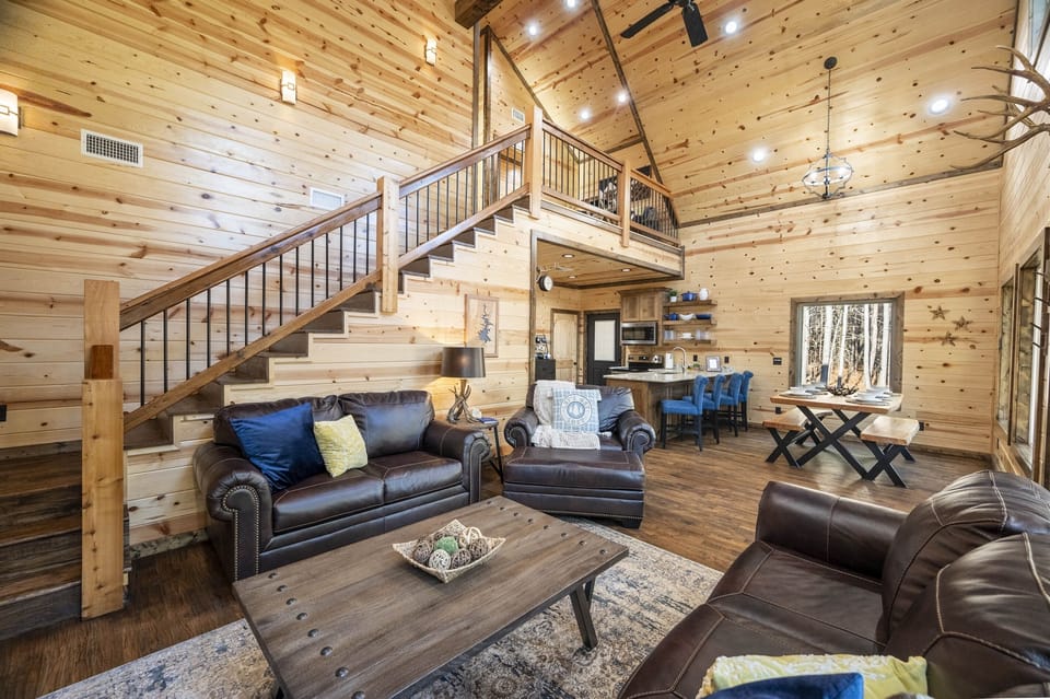 Cozy living area with smart TV to watch a movie or just relax.